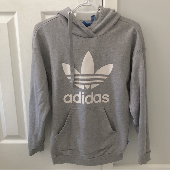 ADIDAS basic grey hoodie 2XS - Picture 2 of 4
